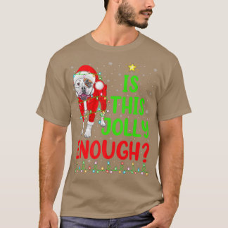 Camiseta A Árvore De Xmas É Jolly O Suficiente Ch De Buldog