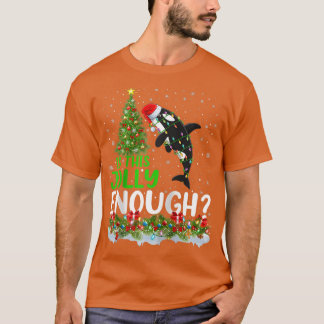 Camiseta A Árvore De Xmas É Um Natal De Peixe Orca Suficien