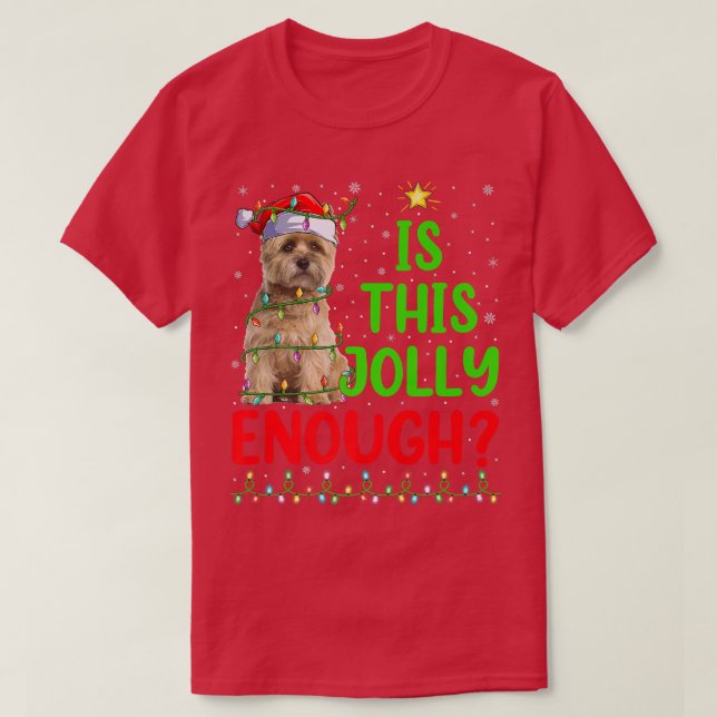Camiseta A Árvore De Xmas Engraçada É Jolly O Suficiente. (Frente do Design)