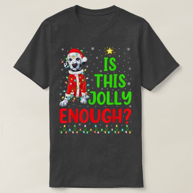Camiseta A Árvore De Xmas Engraçada É Jolly O Suficiente Ch (Frente do Design)