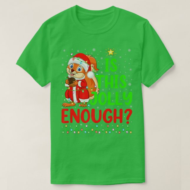 Camiseta A Árvore De Xmas Engraçada É Jolly O Suficiente Ch (Frente do Design)