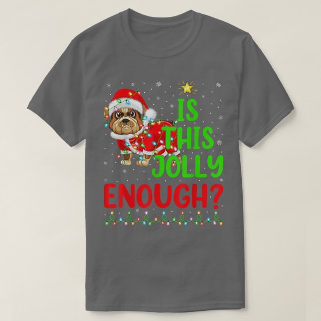 Camiseta A Árvore De Xmas Engraçada É Jolly O Suficiente Pa (Frente do Design)