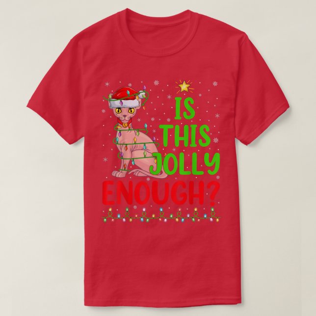 Camiseta A Árvore De Xmas Engraçada É Jolly O Suficiente Pa (Frente do Design)