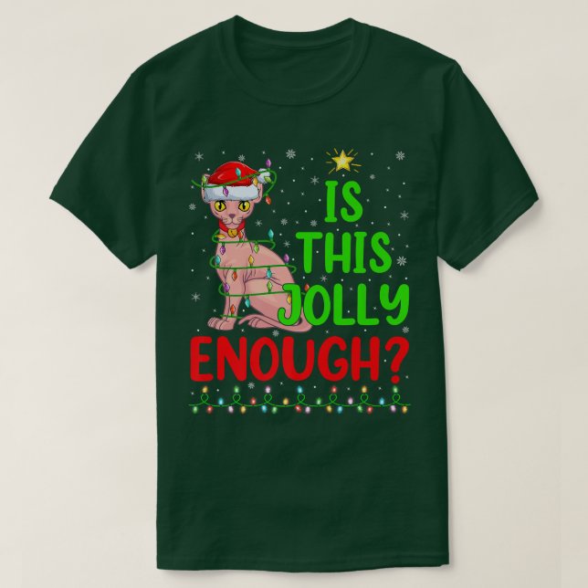 Camiseta A Árvore De Xmas Engraçada É Jolly O Suficiente Pa (Frente do Design)