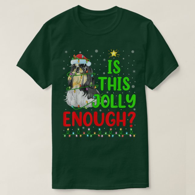 Camiseta A Árvore De Xmas Engraçada É Suficiente Para Shih  (Frente do Design)