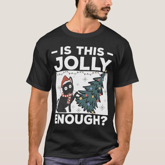 Camiseta A Árvore Festiva De Natal De inverno É Suficiente. (Frente)
