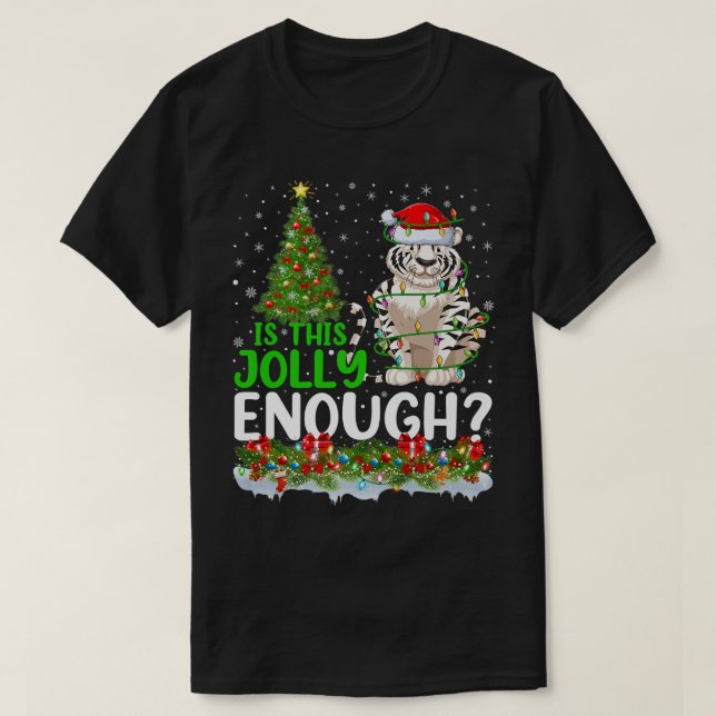 Camiseta A Árvore Xmas É Papai noel Suficiente De Tigre Bra (Frente do Design)