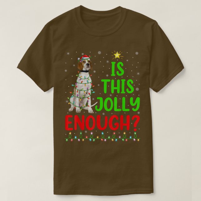 Camiseta A Árvore Xmas É Suficiente Para O Ponteiro Inglês (Frente do Design)