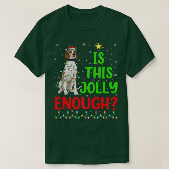 Camiseta A Árvore Xmas É Suficiente Para O Ponteiro Inglês (Frente do Design)