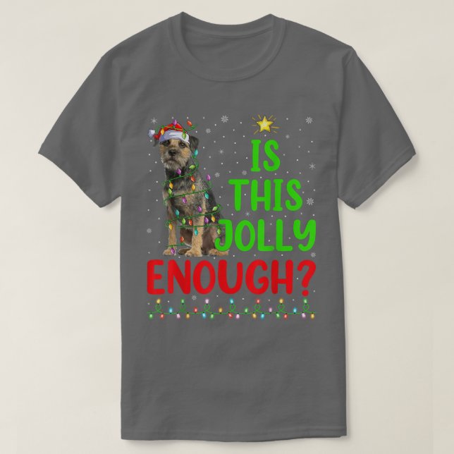 Camiseta A Árvore Xmas É Uma Fronteira Suficiente Para Terr (Frente do Design)