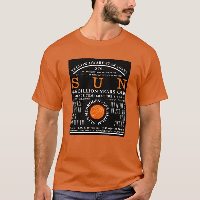 Camiseta A Astronomia Detalhada do Sol (Frente)