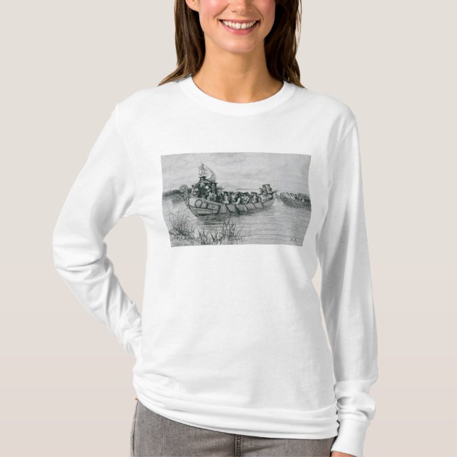 Camiseta A aterragem do cadillac (Frente)
