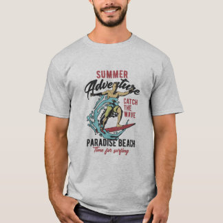 Camiseta A Aventura de Verão apanha a onda