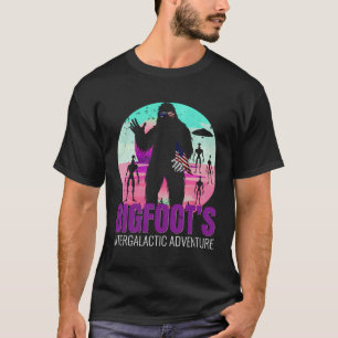 Camiseta A Aventura Intergaláctica Do Bigfoot Sasquatch Ame