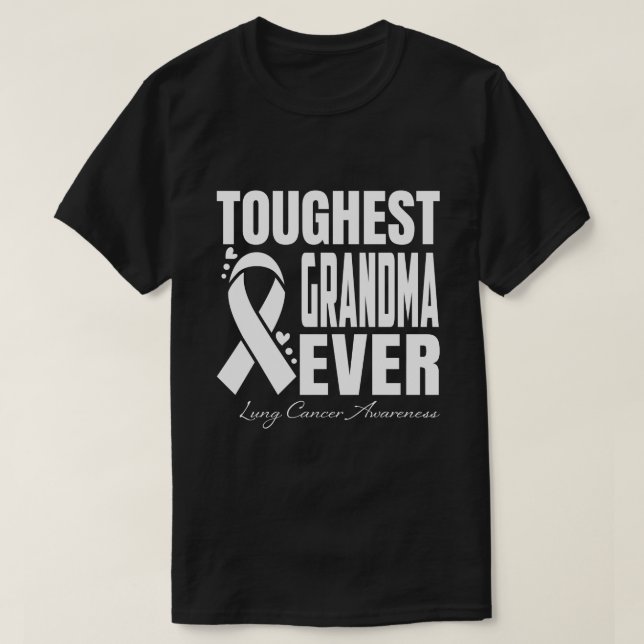 Camiseta A AVÓ Mais Dura Consciência do Cancer Pulmonar (Frente do Design)
