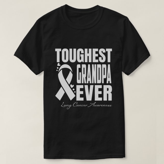 Camiseta A AVÓ Mais Forte Consciência do Cancer Pulmonar (Frente do Design)