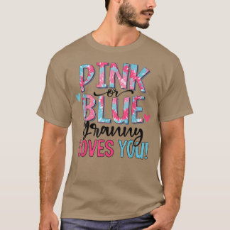 Camiseta A Avó Rosa Ou Azul Ama-Te Tchau, Bebê Sexo.