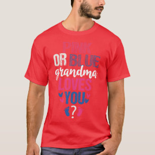 Camiseta A avó rosa ou azul ama você 2