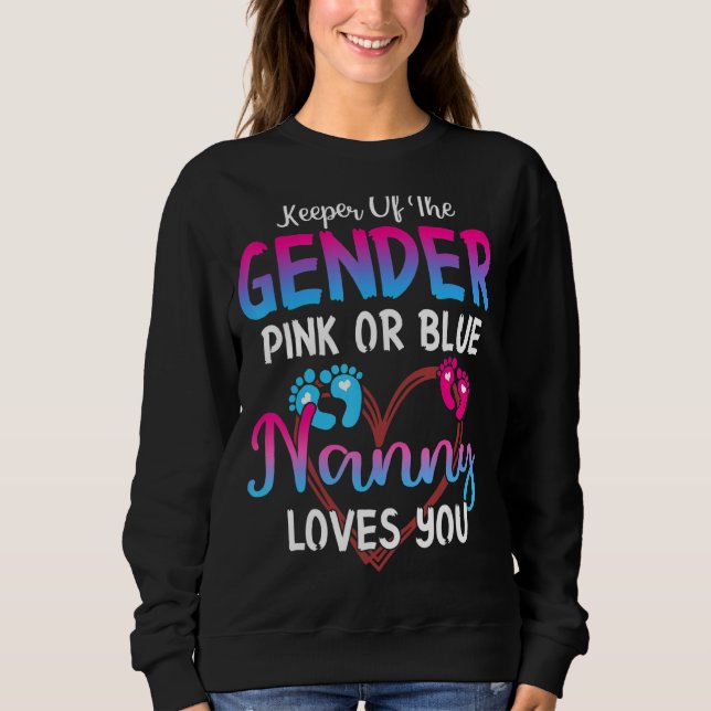 Camiseta A Babá Rosa Ou Azul Ama-Te A Guardar O Gênero (Frente)