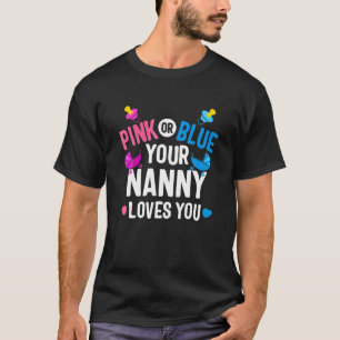 Camiseta A Babá Rosa Ou Azul Ama-Te O Gênero Revelem A Mãe