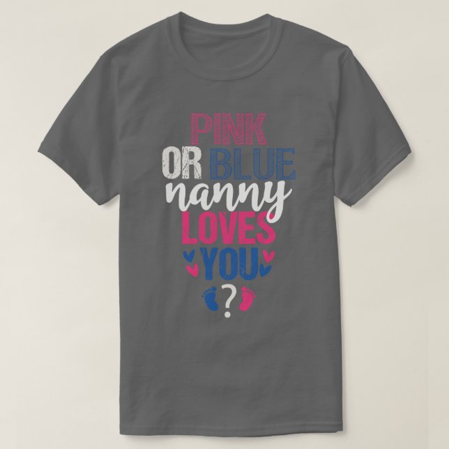 Camiseta A babá rosa ou azul ama você (Frente do Design)
