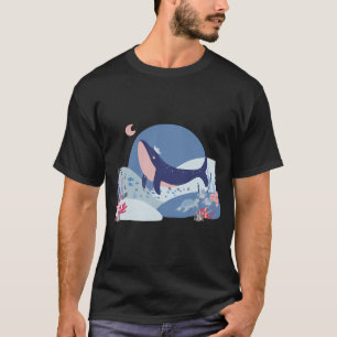 Camiseta a baleia e a lua