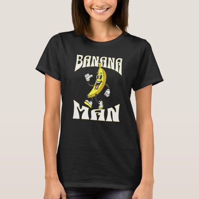 Camiseta A Banana with a face arms legs and shoes Man (Frente)