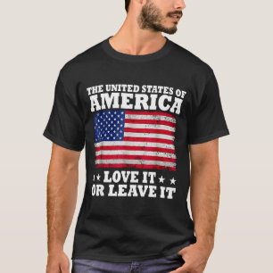 Camiseta A bandeira ame ou deixe dos estados unidos da amér