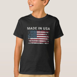 Camiseta A Bandeira Americana Feita Nos Estados Unidos Vint