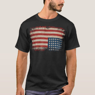 Camiseta A bandeira americana se afunda de cabeça para baix