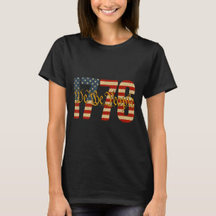 Camiseta A bandeira americana vintage 1776 patriótica do po