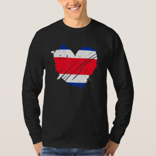 Camiseta A Bandeira Da Costa Rica Eu Amo-A No Meu Adn Para