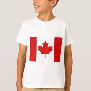 Camiseta A bandeira da folha de bordo de Canadá