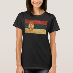 Camiseta A bandeira da Sérvia é negra