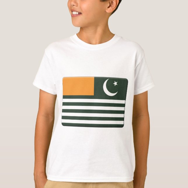 Camiseta A bandeira de Azad Kashmir PERSONALIZA (Frente)