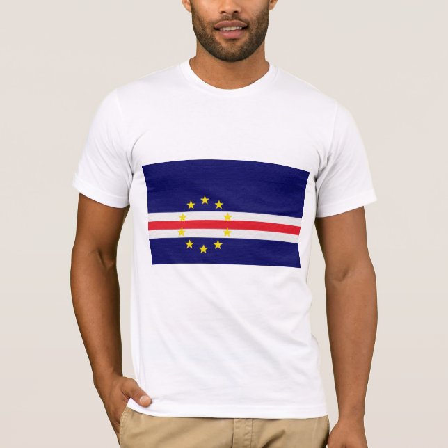 Camiseta A bandeira de Cabo Verde (Frente)