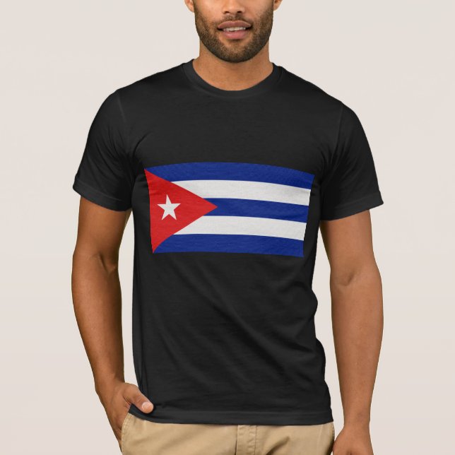 Camiseta A bandeira de Cuba (Frente)