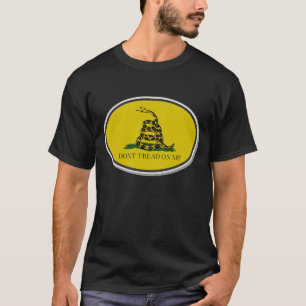 Camiseta A bandeira de Gadsden não pisa em mim o design
