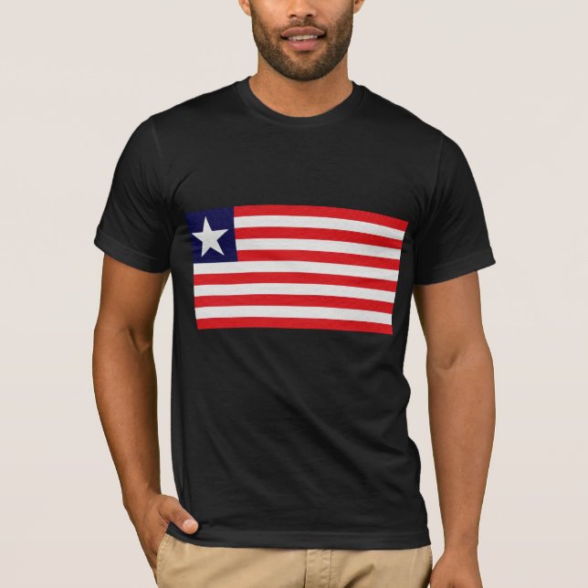 Camiseta A bandeira de Liberia (Frente)