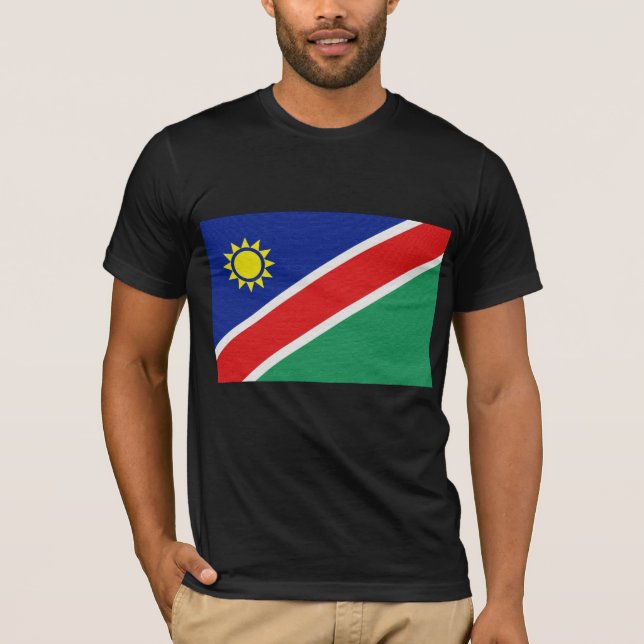 Camiseta A bandeira de Namíbia (Frente)