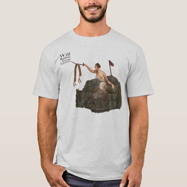 Camiseta A bandeira de San Jacinto, Bratton para a (Frente)