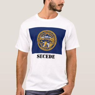 Camiseta a bandeira do estado de nebraska, SECEDE