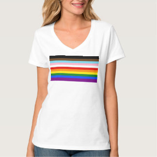 Camiseta A bandeira do orgulho de onze listras da SlipperyJ