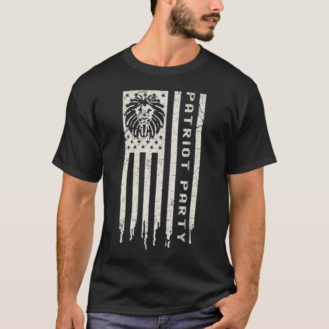 Camiseta A bandeira do Partido Patriota Americano (Frente)