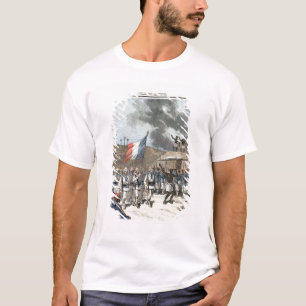 Camiseta A bandeira francesa que entra em Abomey