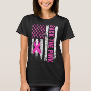 Camiseta A bandeira rosa de sensibilização do Cancer da mam