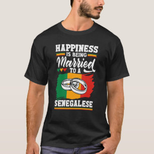 Camiseta A Bandeira Senegal-Senegal Casada Com Um Senegal