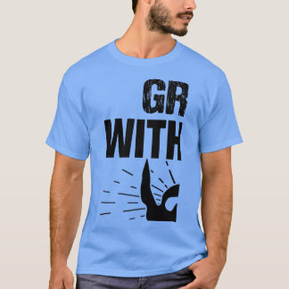 Camiseta A barba cresce com visto cuidadoso com orgulho