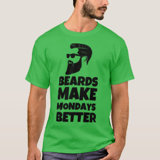 Camiseta A barba faz as segundas-feiras melhores o dia mund