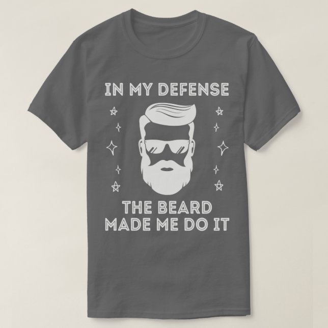 Camiseta A barba me fez fazer isso, design (Frente do Design)